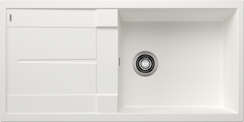 BLANCO METRA XL 6 S, SILGRANIT, white, w/o drain remote control, with siphon, reversible, 600 mm min. cabinet size