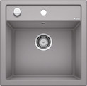 BLANCO DALAGO 5, SILGRANIT, alu metallic, with drain remote control, w/o bowl layout, 500 mm min. cabinet size