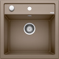BLANCO DALAGO 5, SILGRANIT, nutmeg, with drain remote control, w/o bowl layout, 500 mm min. cabinet size