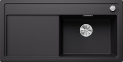 BLANCO ZENAR XL 6 S, SILGRANIT, noir, vidage automatique, sans acc., Cuve principale à droite, 600 mm Taille sous meuble min.