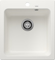 BLANCO NAYA 45, SILGRANIT, white, w/o drain remote control, w/o bowl layout, 450 mm min. cabinet size