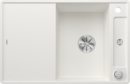 BLANCO AXIA III 45 S-F, SILGRANIT, white, incl. cutting board glass, reversible, 450 mm min. cabinet size