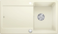 BLANCO IDENTO 45 S, Ceramic PuraPlus, magnolia glossy, with drain remote control, reversible, 450 mm min. cabinet size