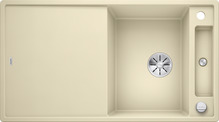 BLANCO AXIA III 5 S, SILGRANIT, champagne, incl. cutting board glass, reversible, 500 mm min. cabinet size