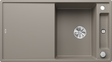 BLANCO AXIA III 5 S, SILGRANIT, tartufo, incl. cutting board glass, reversible, 500 mm min. cabinet size