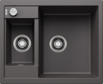 BLANCO METRA 6, SILGRANIT, rock grey, with drain remote control, reversible, 600 mm min. cabinet size