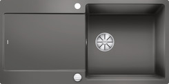 BLANCO IDENTO XL 6 S-F, Ceramic PuraPlus, basalt, with drain remote control, reversible, 600 mm min. cabinet size