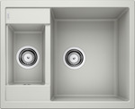 BLANCO METRA 6, SILGRANIT, pearl grey, w/o drain remote control, reversible, 600 mm min. cabinet size