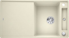 BLANCO AXIA III 5 S-F, SILGRANIT, jasmine, incl. cutting board glass, reversible, 500 mm min. cabinet size