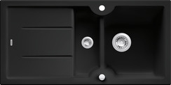 BLANCO IDESSA 6 S, Ceramic, black, with drain remote control, reversible, 600 mm min. cabinet size