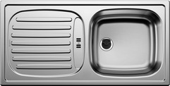 BLANCO FLEX, Stainless steel natural finish, w/o drain remote control, reversible, 450 mm min. cabinet size