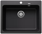 BLANCO NAYA 6-F, SILGRANIT, black, w/o drain remote control, w/o bowl layout, 600 mm min. cabinet size