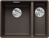 BLANCO SUBLINE 340/160-F, SILGRANIT, coffee, w/o drain remote control, Bowl left, 600 mm min. cabinet size