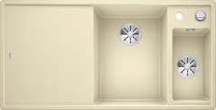 BLANCO AXIA III 6 S without pop-up waste, SILGRANIT, champagne, incl. cutting board glass, Bowl right, 600 mm min. cabinet size