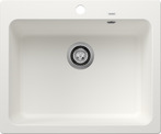 BLANCO NAYA 6, SILGRANIT, white, w/o drain remote control, w/o bowl layout, 600 mm min. cabinet size