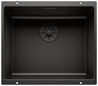 BLANCO SUBLINE 500-U, SILGRANIT, black, w/o drain remote control, w/o bowl layout, 600 mm min. cabinet size