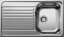 BLANCO TIPO 45 S, Stainless steel natural finish, w/o drain remote control, reversible, 450 mm min. cabinet size
