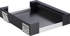 Flat Drawer 40 P MF, plastic, aluminium, sheet steel, greyish black
