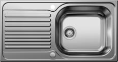 BLANCO TIPO XL 6 S, Stainless steel natural finish, with drain remote control, reversible, 600 mm min. cabinet size