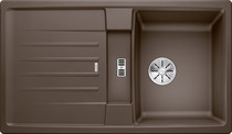 BLANCO LEXA 45 S, SILGRANIT, coffee, w/o drain remote control, reversible, 450 mm min. cabinet size