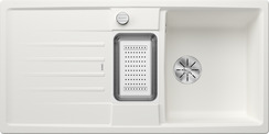 BLANCO LEXA 6 S, SILGRANIT, white, with drain remote control, with accessories, reversible, 600 mm min. cabinet size