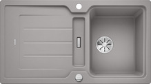 BLANCO CLASSIC NEO 5 S, SILGRANIT, alu metallic, with drain remote control, with accessories, reversible, 500 mm min. cabinet size