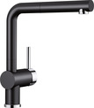 BLANCO LINUS-S Black Edition, Messing Sonderfarbe, schwarz matt, Hochdruck