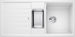BLANCO LEXA 6 S, SILGRANIT, white, w/o drain remote control, with colander, reversible, 600 mm min. cabinet size