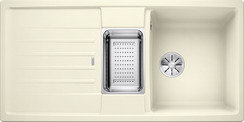 BLANCO LEXA 6 S, SILGRANIT, jasmine, w/o drain remote control, with colander, reversible, 600 mm min. cabinet size