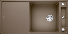 BLANCO AXIA III XL 6 S without pop-up waste, SILGRANIT, nutmeg, incl. cutting board glass, reversible, 600 mm min. cabinet size