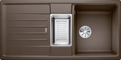 BLANCO LEXA 6 S, SILGRANIT, coffee, w/o drain remote control, with colander, reversible, 600 mm min. cabinet size