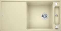 BLANCO AXIA III XL 6 S with pop-up waste, SILGRANIT, champagne, incl. cutting board glass, reversible, 600 mm min. cabinet size