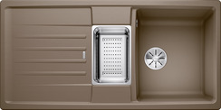 BLANCO LEXA 6 S, SILGRANIT, nutmeg, w/o drain remote control, with colander, reversible, 600 mm min. cabinet size