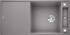 BLANCO AXIA III XL 6 S without pop-up waste, SILGRANIT, alu metallic, incl. cutting board glass, reversible, 600 mm min. cabinet size