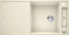 BLANCO AXIA III XL 6 S without pop-up waste, SILGRANIT, jasmine, incl. cutting board glass, reversible, 600 mm min. cabinet size