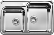 BLANCO CLASSIC 8-IF, Stainless steel satin polish, w/o drain remote control, Bowl right, 800 mm min. cabinet size