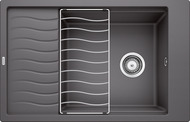 BLANCO ELON XL 6 S, SILGRANIT, rock grey, w/o drain remote control, with accessories, reversible, 600 mm min. cabinet size