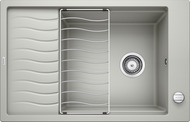 BLANCO ELON XL 6 S, SILGRANIT, pearl grey, with drain remote control, with accessories, reversible, 600 mm min. cabinet size