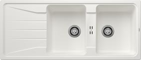 BLANCO SONA 8 S, SILGRANIT, white, w/o drain remote control, reversible, 800 mm min. cabinet size