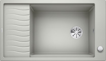 BLANCO ELON XL 8 S, SILGRANIT, pearl grey, with drain remote control, with accessories, reversible, 800 mm min. cabinet size