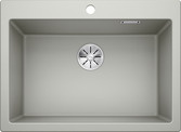 BLANCO PLEON 8-F, SILGRANIT, pearl grey, w/o drain remote control, w/o bowl layout, 800 mm min. cabinet size