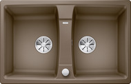 BLANCO LEXA 8, SILGRANIT, nutmeg, with drain remote control, reversible, 800 mm min. cabinet size