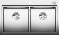 BLANCO DIVON II 8-IF, Stainless steel satin polish, with drain remote control, w/o bowl layout, 800 mm min. cabinet size