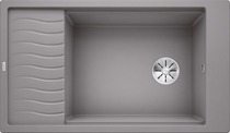 BLANCO ELON XL 8 S, SILGRANIT, alu metallic, w/o drain remote control, with accessories, reversible, 800 mm min. cabinet size