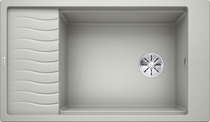 BLANCO ELON XL 8 S, SILGRANIT, pearl grey, w/o drain remote control, with accessories, reversible, 800 mm min. cabinet size
