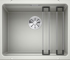 BLANCO ETAGON 500-U, SILGRANIT, pearl grey, w/o drain remote control, with accessories, w/o bowl layout, 600 mm min. cabinet size