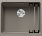 BLANCO ETAGON 500-U, SILGRANIT, tartufo, w/o drain remote control, with accessories, w/o bowl layout, 600 mm min. cabinet size