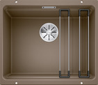 BLANCO ETAGON 500-U, SILGRANIT, nutmeg, w/o drain remote control, with accessories, w/o bowl layout, 600 mm min. cabinet size