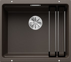 BLANCO ETAGON 500-U, SILGRANIT, coffee, w/o drain remote control, with accessories, w/o bowl layout, 600 mm min. cabinet size