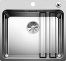 BLANCO ETAGON 500-IF/A, Stainless steel satin polish, with drain remote control, with accessories, w/o bowl layout, 600 mm min. cabinet size